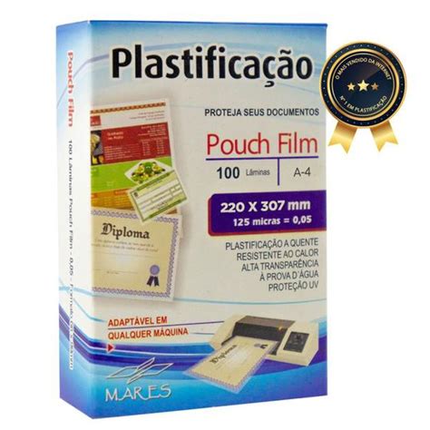 Polaseal A X Folhas Pl Stico Para Plastifica O Pouch