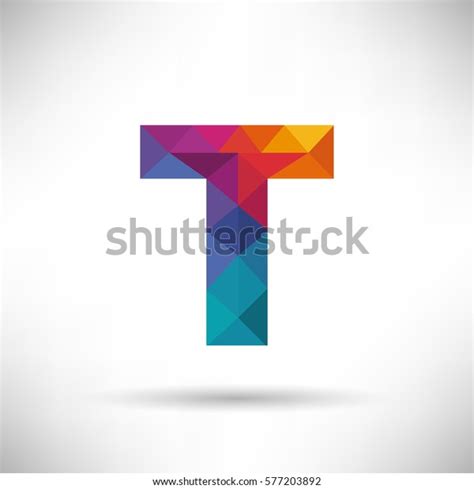 Geometric Letter T Icon Logo Template Stock Vector Royalty Free