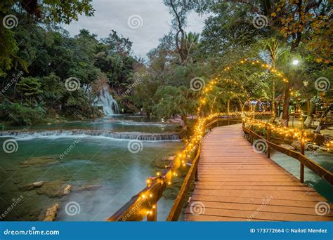 River Beautiful Waterfalls of Tamasopo San Luis Potosi Mexico Stock Photo - Image of ciudad ...