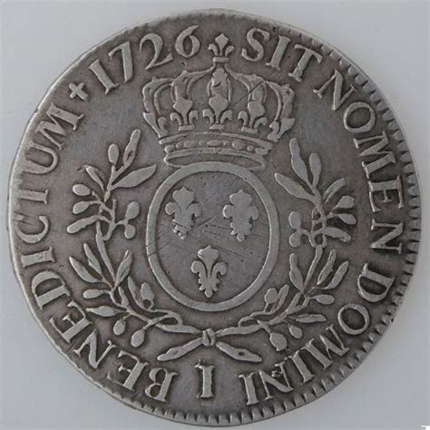 France Louis XV Ecu 1726 I KM 486 10 TB TB Monnaies Royales Françaises