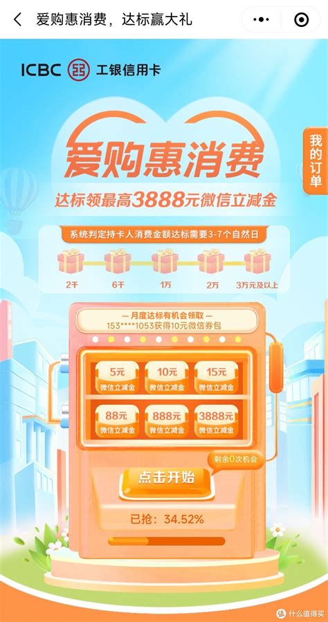 4月银行微信立减金活动什么值得买