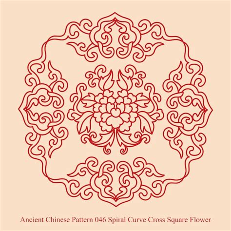 Premium Vector Ancient Chinese Pattern Of Polygon Curve Spiral Frame