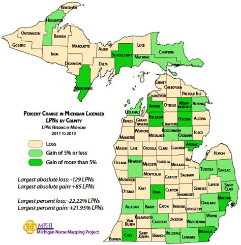 Michigan Licensed Nurses By Age And Region Michigan Nurse Mapping Project