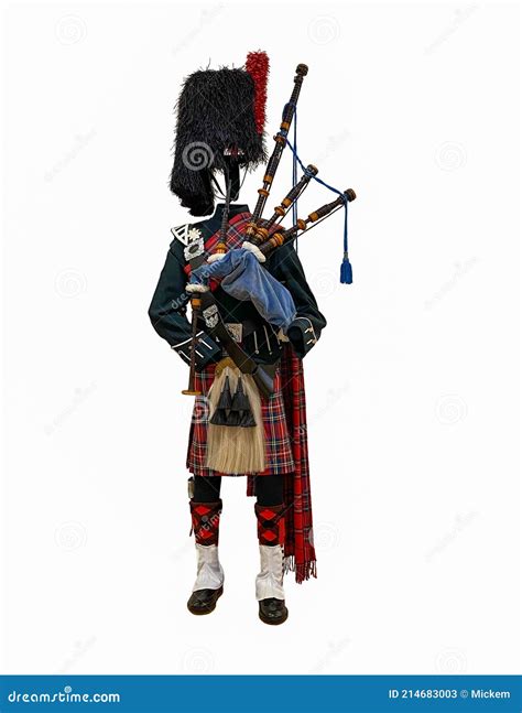 Bagpipe Scottish Player Isolated Figure Editorial Stock Photo Image