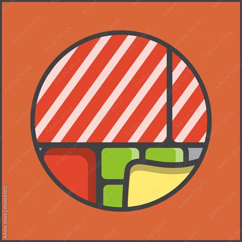 sushi circleeast kitchen sushi patternvector image flat design