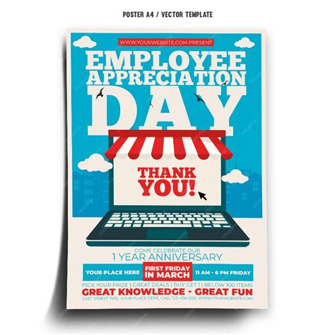 Premium Vector Employee Appreciation Day Poster Template