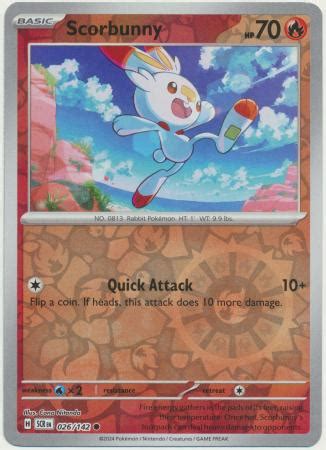 Scorbunny Stellar Crown Reverse Holo Common Shady Bloom