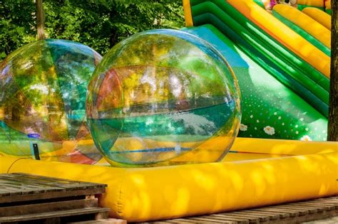 Premium Photo Aqua Zorbing Colorful Water Walking Balls Water