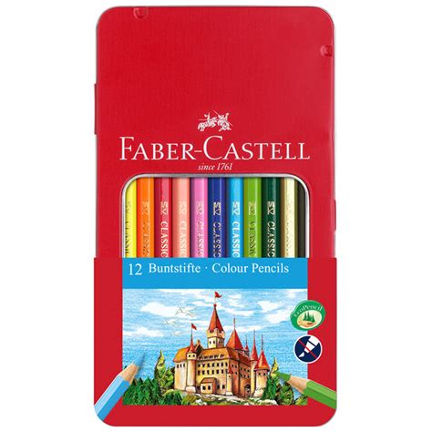 Карандаши цветные Faber-Castell, 12цв., метал. кор. - купить в интернет ...