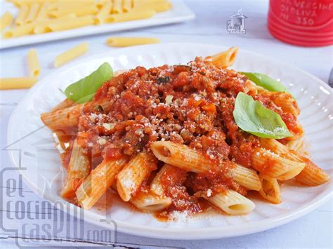 Macarrones A La Bolo Esa El Cocinero Casero Pasta Y Pizza