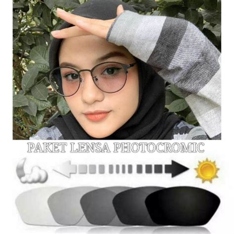 KACAMATA OVAL TITANIUM KOREAN NEW WANITA PRIA KACAMATA PHOTOCROMIC