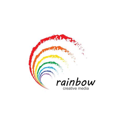 Rainbow Logo Template Vector Icon Illustration Design Label