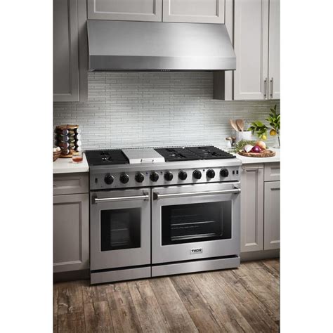 Buy Thor Kitchen 48-inch Freestanding Gas Range with Griddle LRG4807U ...