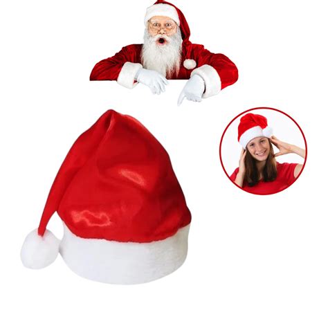 Gorro Touca De Papai Noel Linha Luxo Cetim Shopee Brasil