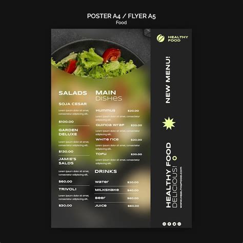 Plantilla De Cartel De Comida Deliciosa Archivo Psd Gratis