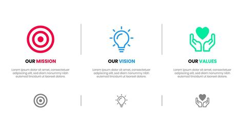 Mission Vision Values Infographic Banner Template Company Goal