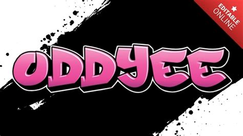 Oddyee Pink Queen Graffiti Tekst Effect Generator