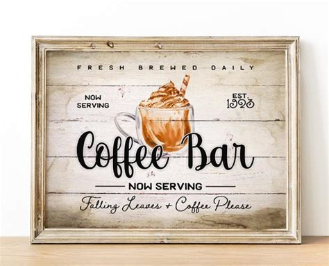 Free Printable Farmhouse Coffee Bar Sign - The Cottage Market