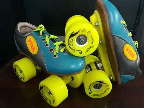 Yellow Viva Quad Skates With high Speed Bearing And Fibre Wheels at ...