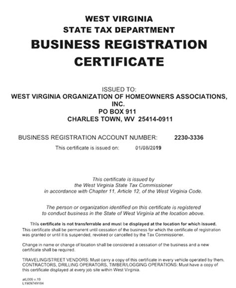 Business Registration Certificate