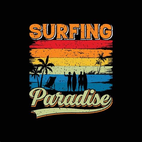 Premium Vector Surfing Tshirt Design