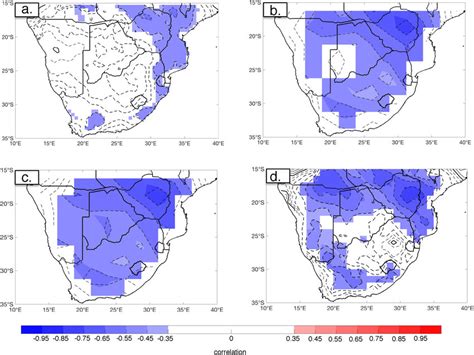 Correlation Of Djf Southern Africa Precipitation With Ni O Index