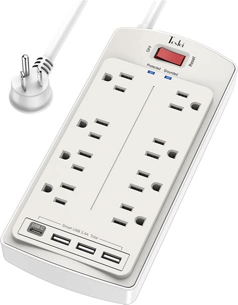 Amazon Power Strip Tcstei Surge Protector With Outlets And