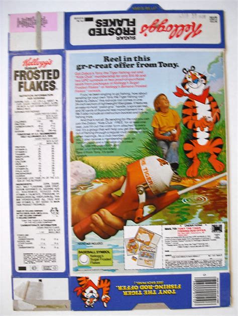 1983 Kelloggs Frosted Flakes Cereal Box Back Tony The Tig Flickr