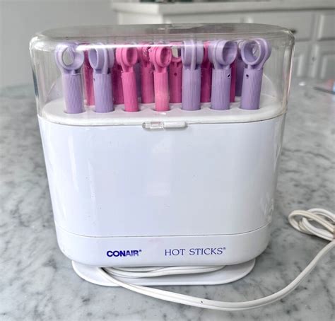 Vintage 1986 Conair Hot Sticks Set Of 20 Hair Curlers Etsy