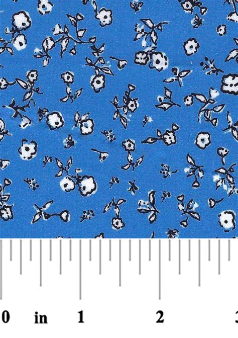 Blue Floral Fabric - 100% Cotton | Floral Fabric Wholesale