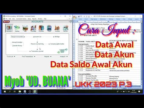 Myob Ud Buana Ukk P Input Data Awal Data Akun Saldo