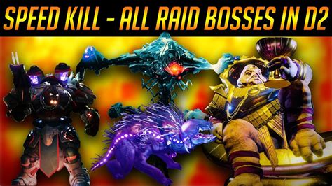 Destiny 2 All Raid Bosses Killed As Fast As Possible Youtube