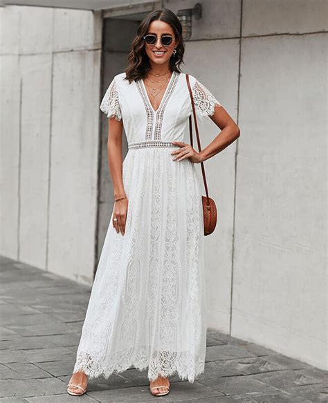 White Boho Maxi Dress