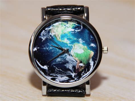 Wrist Watch Planet World Map Watch Watch Earth Unique Etsy