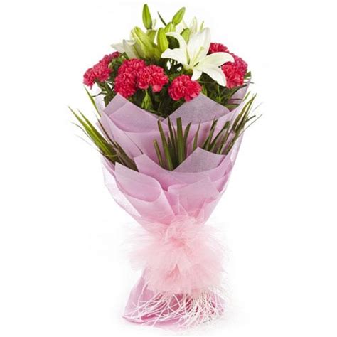 Lily And Carnation Bouquet Buy Ts Online