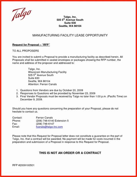 Response to Rfp Template Free Of Rfp Response Cover Letter