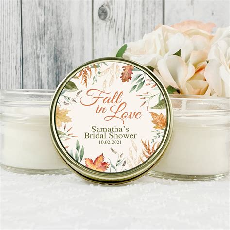 Set Of 6 Fall Bridal Shower Favors Bridal Shower Candle Etsy