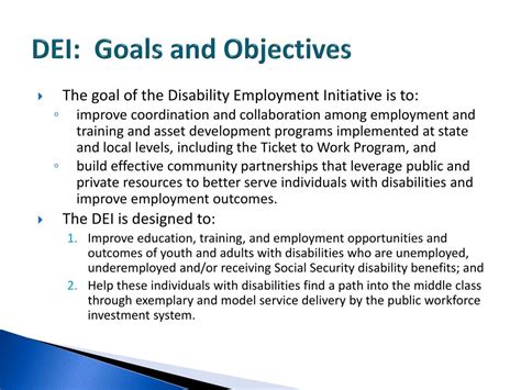 Ppt Disability Employment Initiative Dei Powerpoint Presentation Free Download Id 6917582