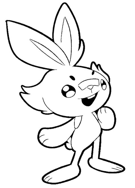 Print Scorbunny Pokemon Coloring Page Free Printable Coloring Pages