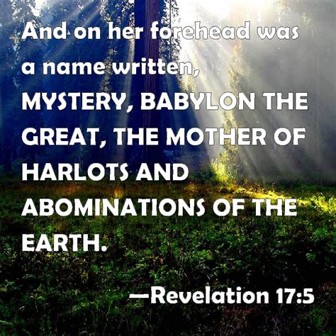 Revelation And On Her Forehead Was A Name Written Mystery