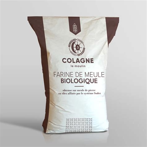 Farine de meule bio complète enrichie Moulin de Colagne