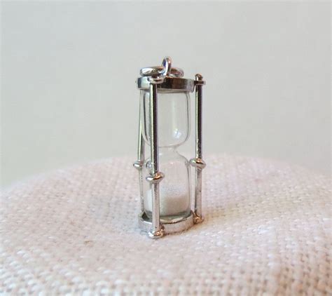 Hour Glass Sterling Silver Charm By Wells Etsy Sterling Silver Charm Silver Charms Silver