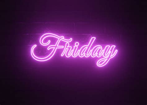 Friday Neon Sign Poster Picture Metal Print Paint By Neonthing