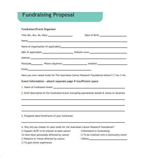 Free 15 Fundraising Proposal Templates In Ms Word Excel Pdf