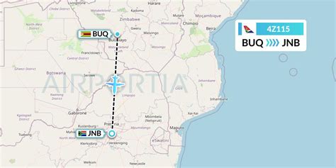 4Z115 Flight Status Airlink Bulawayo To Johannesburg LNK115