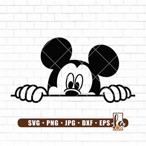 Mickey Peeking Svg Mouse Face Svg Peking Svg Mickey Svg Etsy