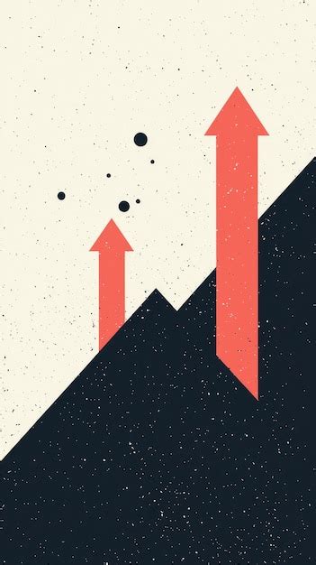 Two Red Arrows Pointing Upward A Visual Representation Of Growth And