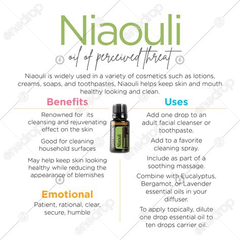 Niaouli Uses and Benefits | Eucalyptus essential oil uses, Lemon ...