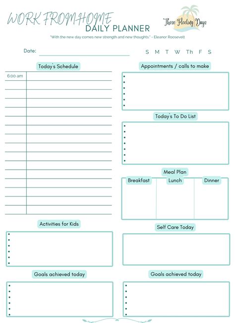 A Daily Schedule Of A Work From Home Mom With A Free Template These Fleeting Days