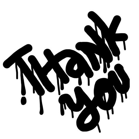 Premium Vector Graffiti Thank You Text Sprayed In Black Over White